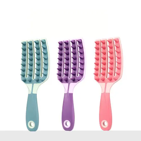 1pc handle silicone shampoo brush scalp massage wide teeth shampoo long handle shower head scrub hair Special for real hair wigs