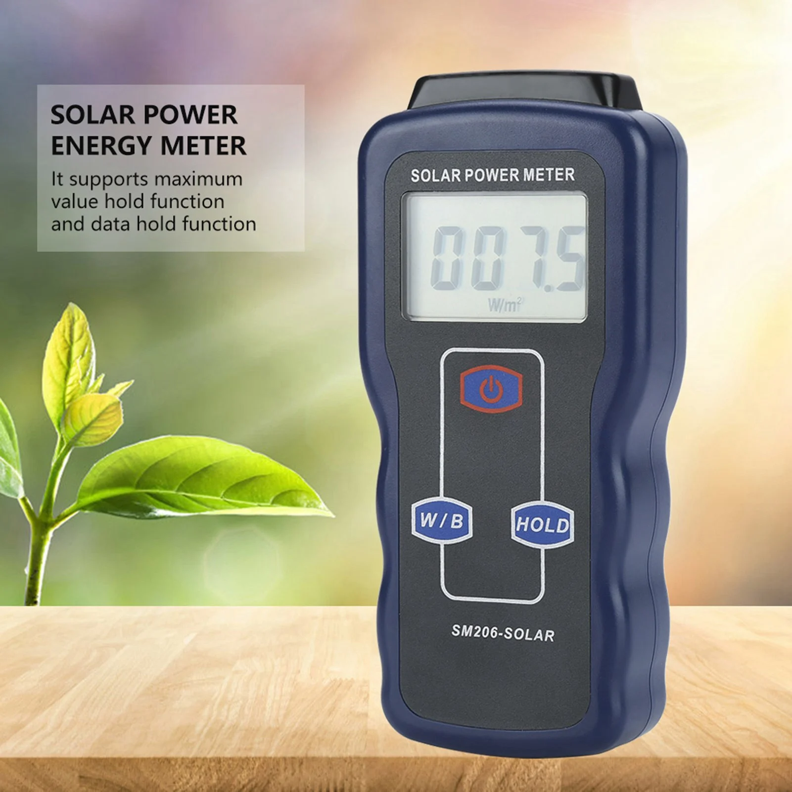 SM206 Digital Solar Power Meter Sun Light Radiation Measuring Testing Instrument Solar Radiation Detector