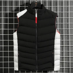 Autumn and winter fashion men's cotton vest jacket casual multifunctional plus size warm standing collar sleeveless men's top