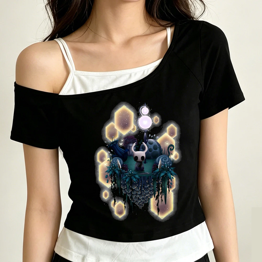 Hollow Knight cropped top ladies jojifuku gothic anime shirt scene  alternative  funny gothic cutecore
