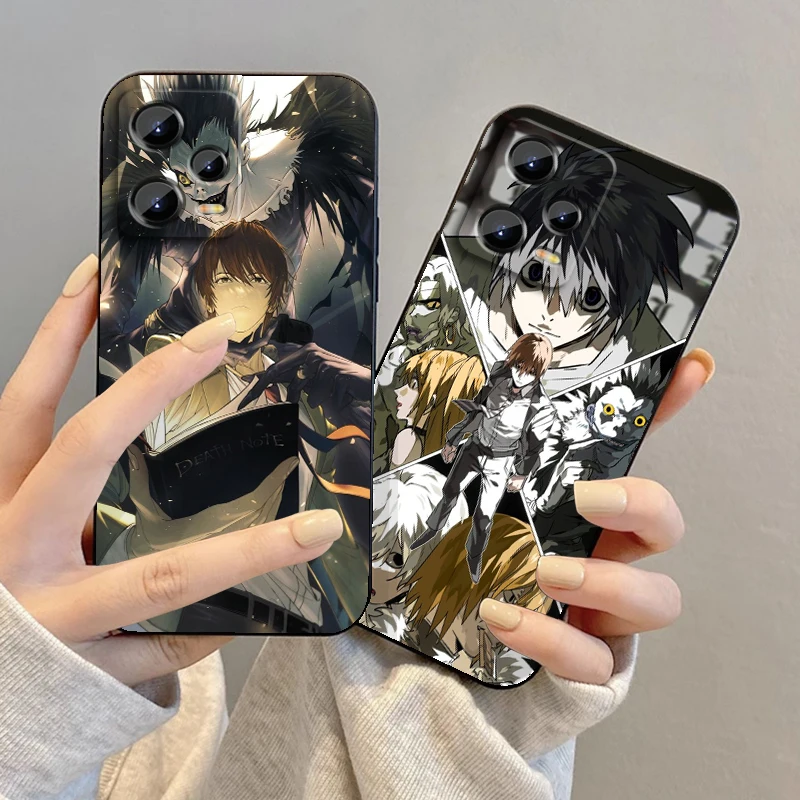 Note Anime DEATH Cool For Xiaomi Redmi Note 13 12R 12 12S Turbo 11 11T 11S 10 10S Pro Plus 5G Black Cover Phone Case