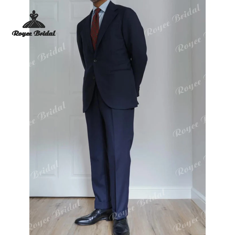 Notched Lapel Two Piece Single Breasted Wedding Men's Suits 2026 Casual Prom Business Suits costume homme mariage