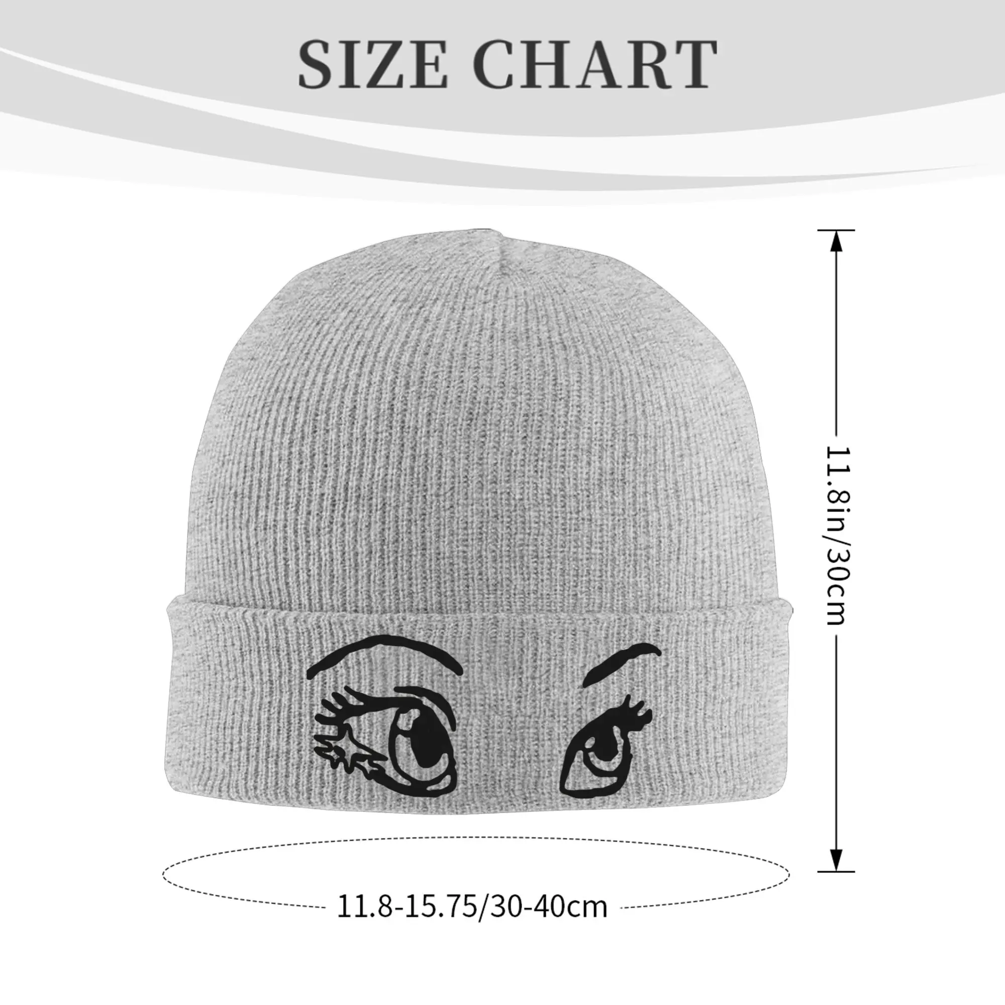 Yung Lean SBE eyes Drain Gang  Merch Winter Cuff Beanie For Men Women Skull Knitted Hat Cap  Bonnet Knit Hat