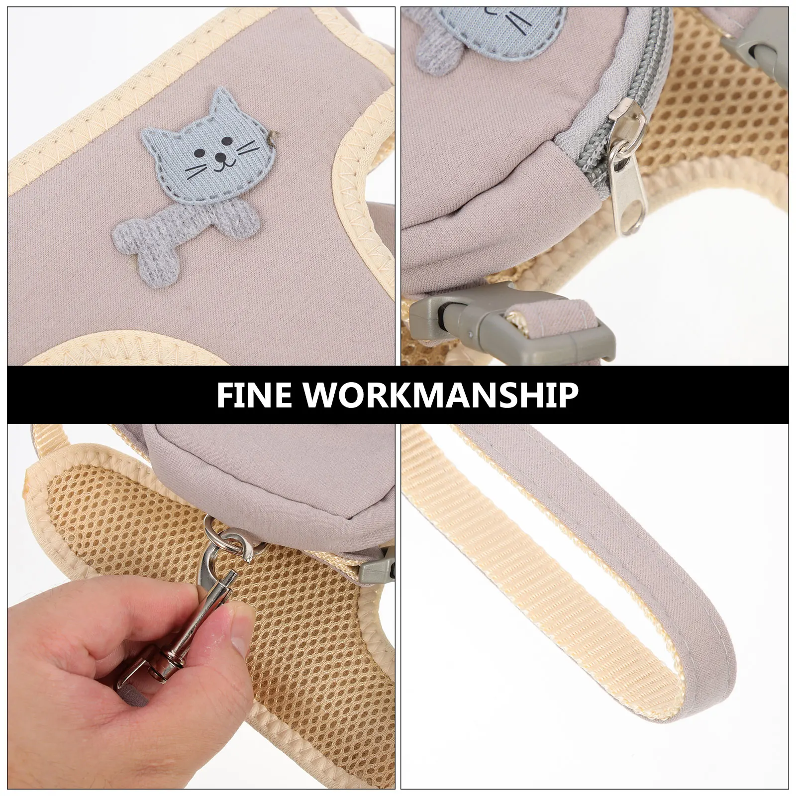 

Adorable Rabbit Pattern Adjustable Cat Harness Pet Leash Outdoor Kitten Walking Rope Small Medium Animals Long