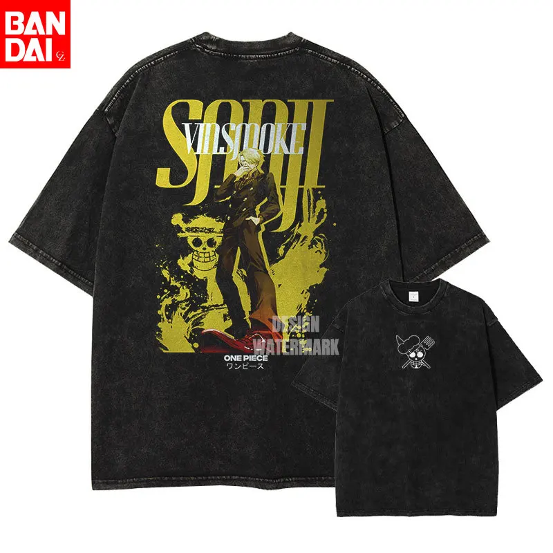 

Футболки унисекс ONE PIECE с изображением Донкихота Дофламинго, японское аниме, хлопок, винтажный стиль, Y2K, Харадзюку, короткий рукав