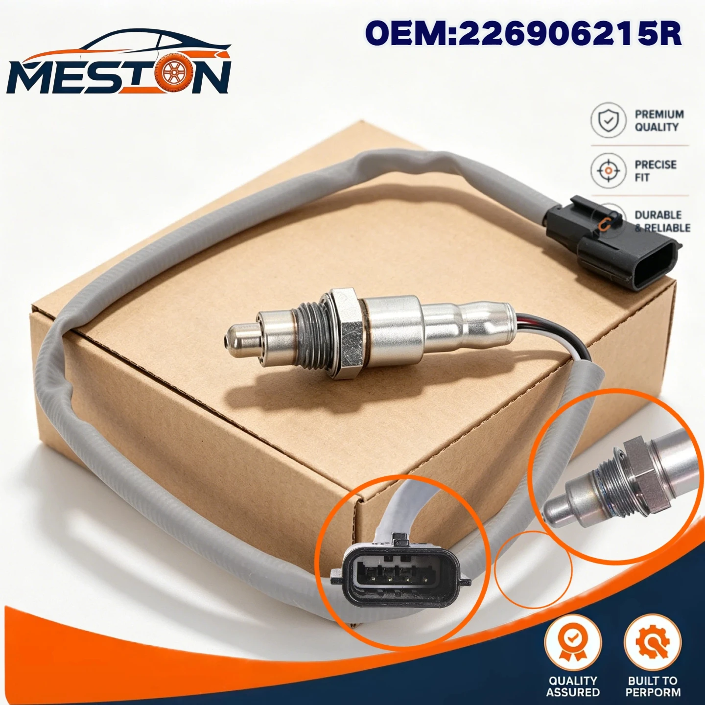 Nuevo Sensor de Oxígeno 226906215R H8201443067 Compatible con Nissan Kicks March Versa 2014-2021 Renault Kwid Logan Sandero (1 Pieza)