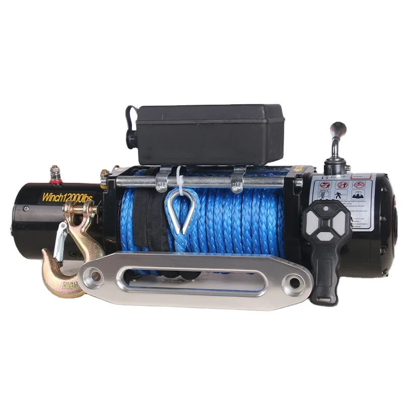 

2V 24v electric winch with wire rope 12000lb to 20000lb for marine car synthetic rope