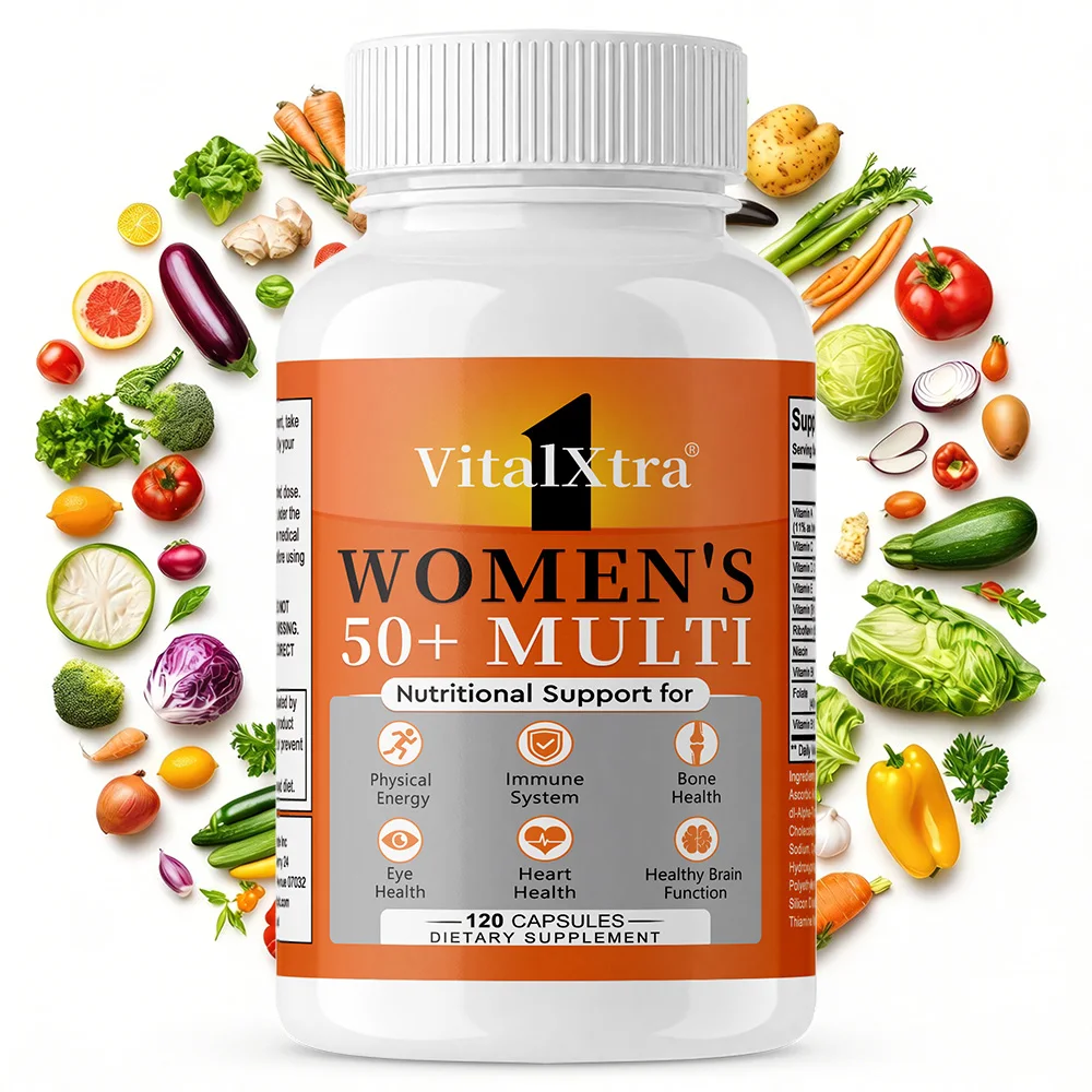 Women’s 50+ Complete Multivitamin - Anti-Aging, for Skin Hair Joints Health, Immune Support, Improve Focus & Energy