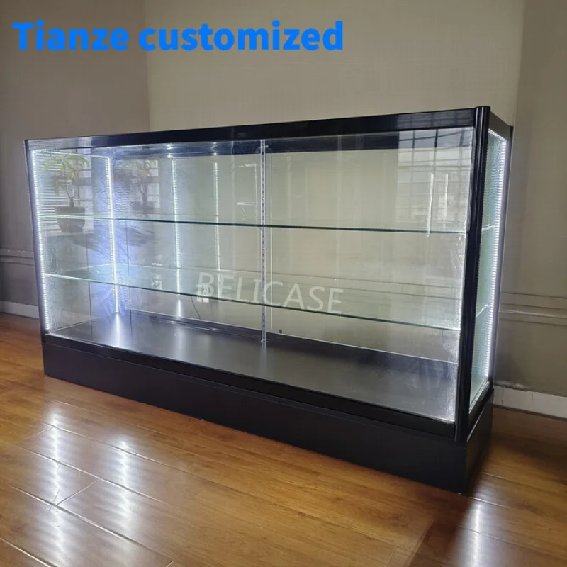 

（customized）6 Feet Glass Display Cabinet FullVitrine Show Cases Retail Store Display Showcases Smoke Shops Accessori