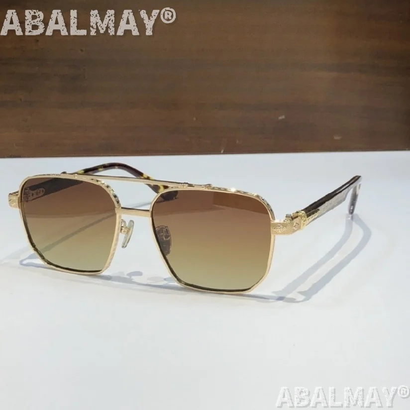 نظارات شمسية عالية الجودة للرجال والنساء مقاس 8184 59-18-154 نظارات شمسية بتصميم عصري فاخر من التيتانيوم UV400 مع صندوق