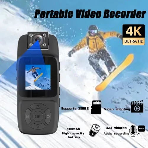 Mini cámara WiFi 4K HD grabadora de vídeo Digital portátil Clip trasero cámara corporal de policía visión nocturna videocámara deportiva en miniatura