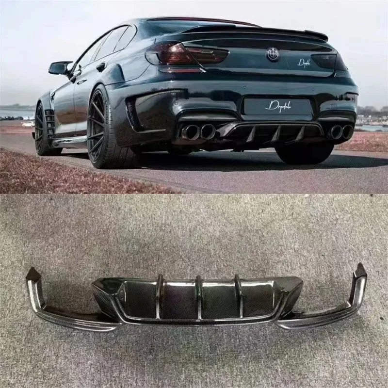 

For BMW F06 F12 F13 2012 2013 2014 2015 2016 2017 ReaI Carbon Fiber Bumper Rear Lip Spoiler Kit