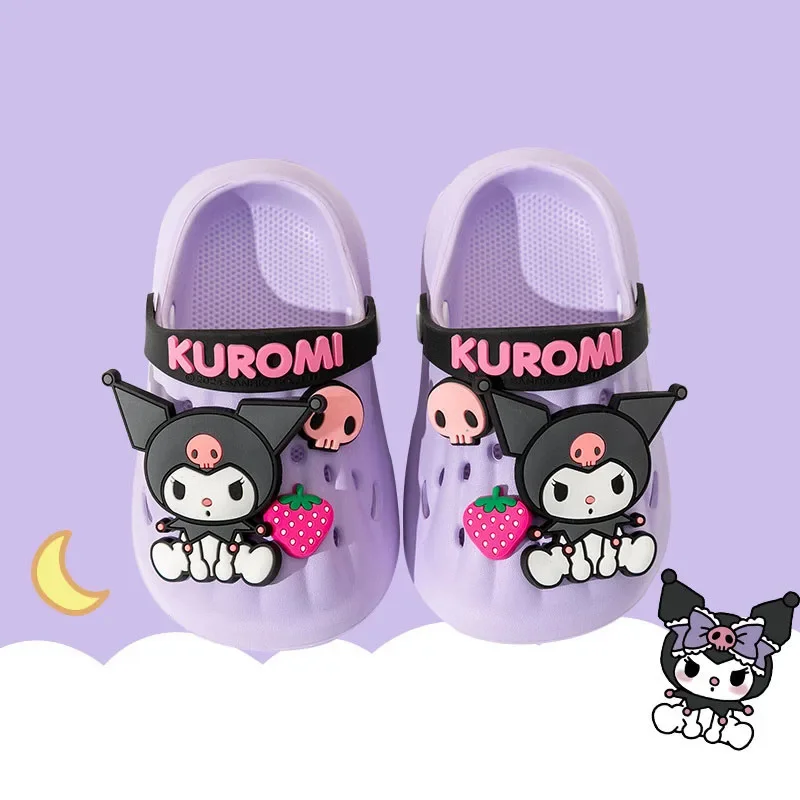 Sanrio Children's Fashion Hole Sandals Indoor Anti Slip and Collision Resistant Cartoon Two Ways To Wear Sandals and Slippers