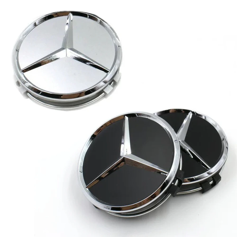 4PCS 75MM Car Wheel Center Caps Rims Hub Caps For Mercedes Benz W204 205 A B C E S CLA CLK ML GLK GLA GLB GLC CLAS Accessories