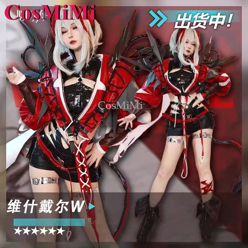 CosMiMi Hot Game Arknights Wisadel/W Cosplay Costume Full Set Fashion Combat Uniforms Carnival Party Role Play Clothing S-XL New