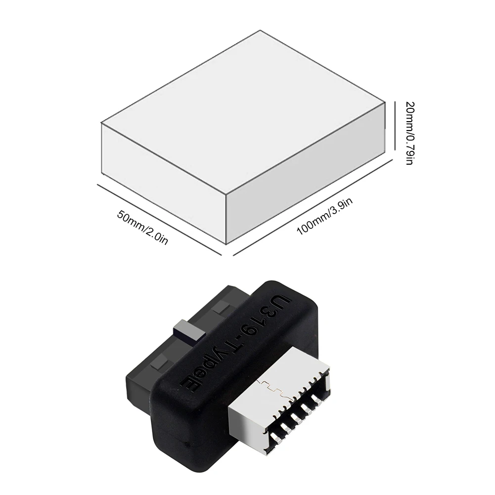 محول موصل USB 3.0 الهيكل الأمامي نوع C المكونات في ميناء 19Pin / 20Pin إلى Type-E رأس داخلي إلى نوع E محول موصل