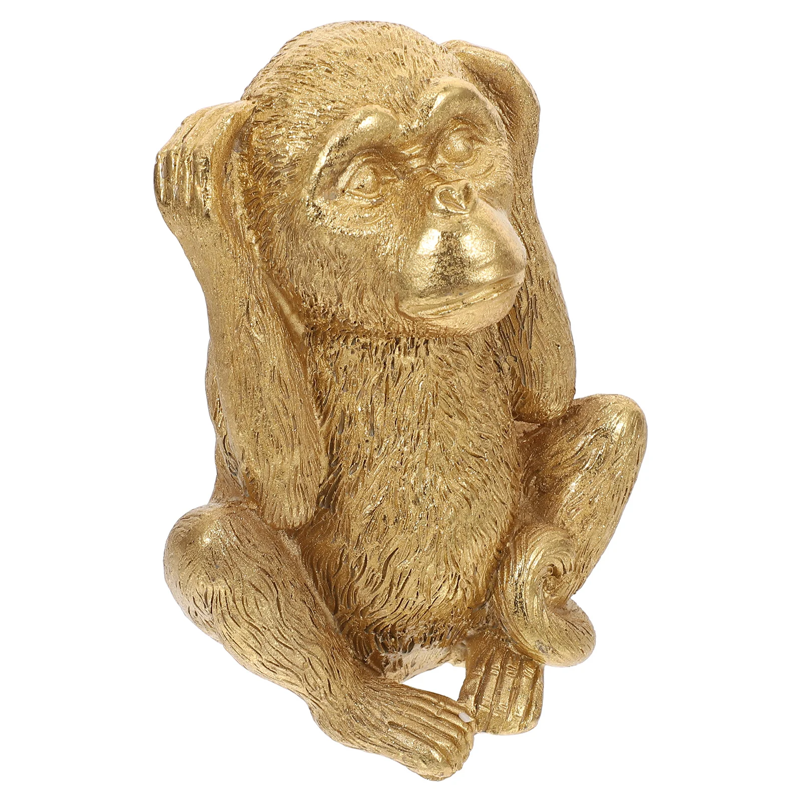 

Mini Monkey Decor Resin Material Space Saving Desktop Statue for Home Office Room Decoration Creative Adornment