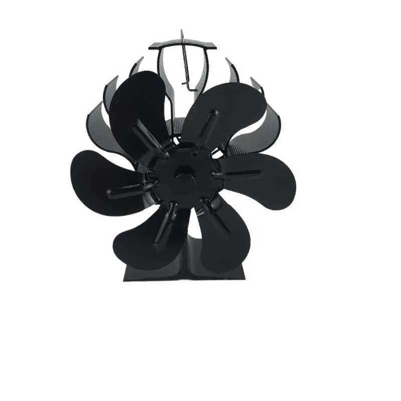 Firewood stove heating fan, thermal rotation energy five-leaf six-leaf fan