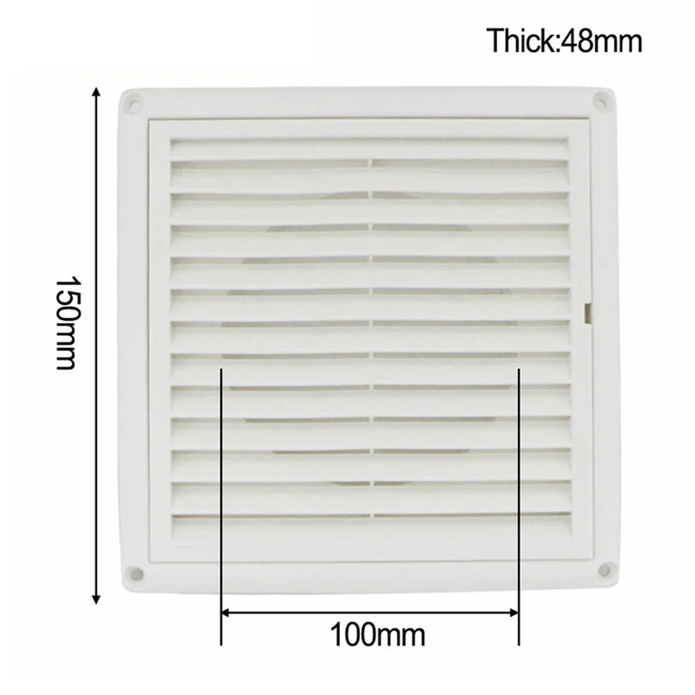 

Outdoor Square Vent Louver Ventilation Grill With Filter Fresh Air System Mosquito Insect Net Cover Screen Exhaust Outlet