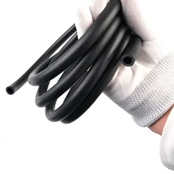 1 Meter FKM Tube Fluorine Rubber Hose ID 2/3/4/5/6/7/8/10/12mm Black High Temperature Resistant Corrosion Resistance Pipe