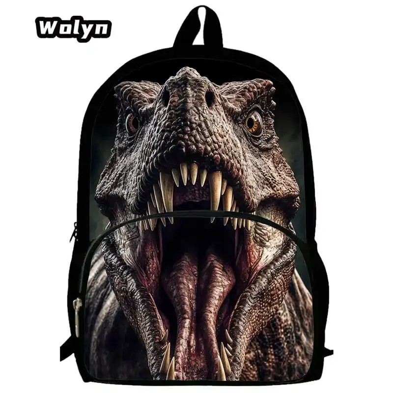 Mochila-Sac à dos d'école dinosaure pour les classes 1 à 3, sacs d'école de dessin animé pour garçons, sac à dos léger imprimé animal pour enfants