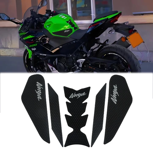 Imagen 2 del producto Protector de almohadilla para tanque de motocicleta, calcomanía con emblema 3D, agarre de rodilla de combustible de Gas, almohadilla lateral de tracción, para Kawasaki Ninja 400, Ninja400
