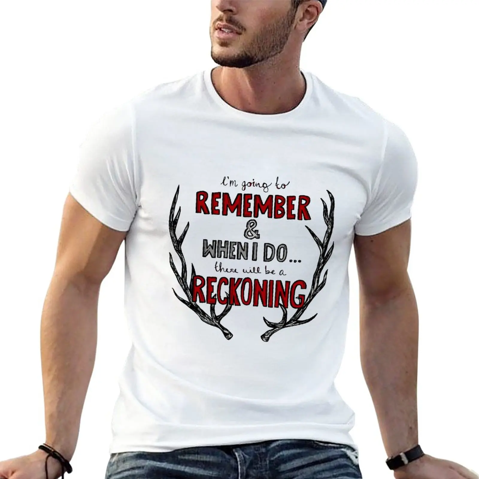 

There Will Be a Reckoning (Red Version) T-Shirt funnys plus size tops Men's clothing