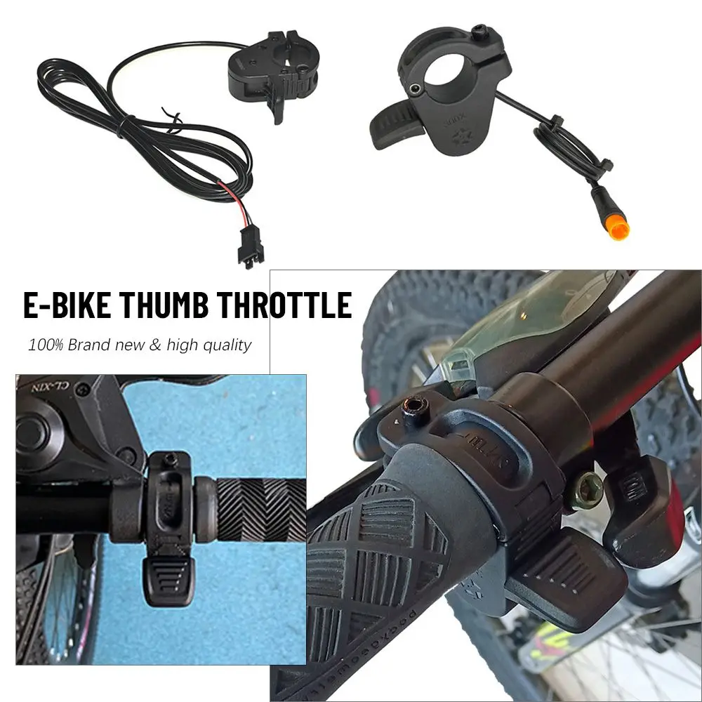 

24V~72V SM/Waterproof Plug Left Right E-bike Thumb Throttle For WUXING 300X Electric Bicycle Accelerator Speed Control