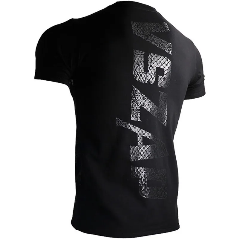 VSZAP-Boxing MMA T Shirt for Men, Dark Wolf Jerseys, Gym Tee Fighting, Martial Arts, Fitness Training, Muay Thai