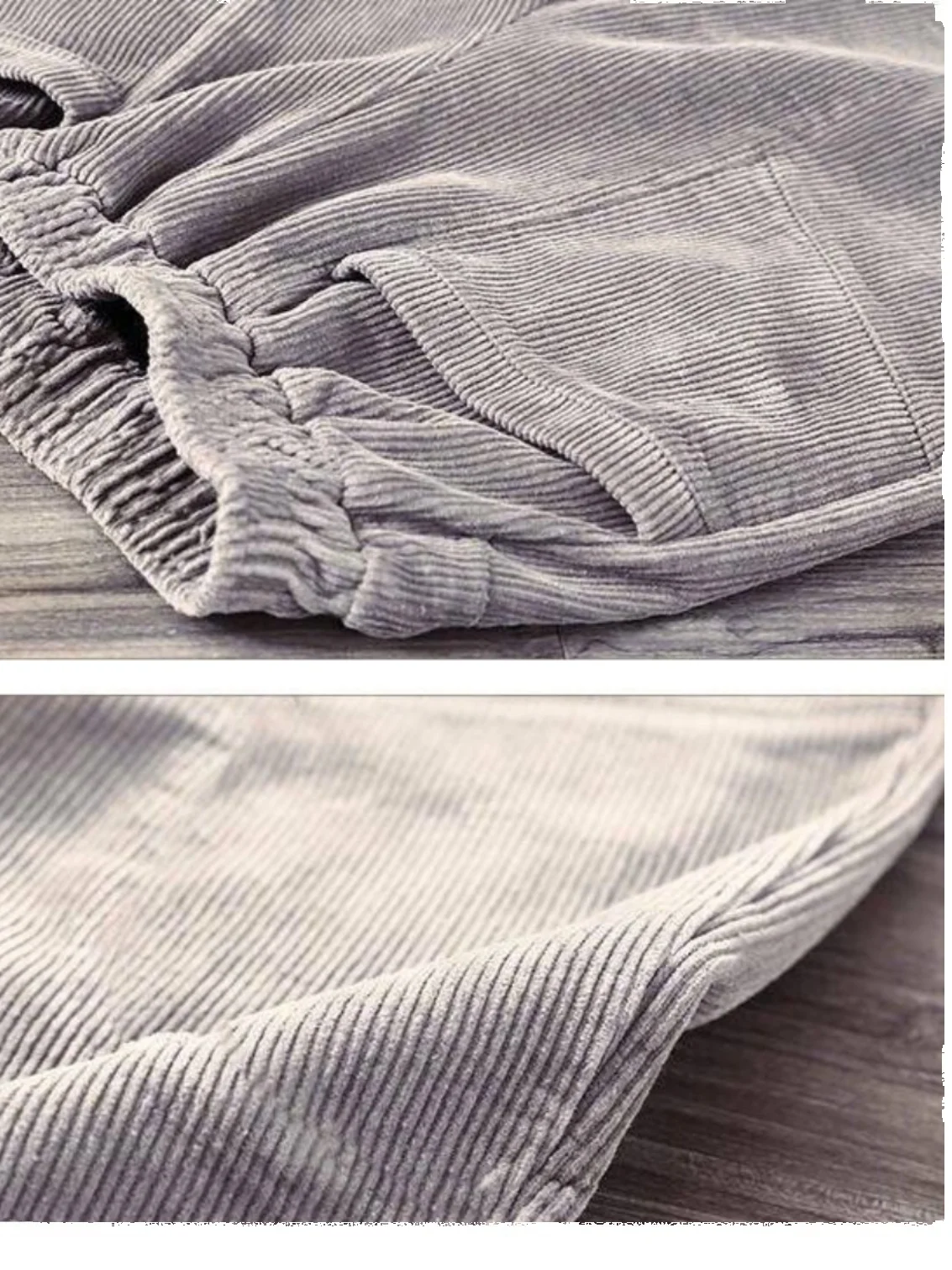 Jesienno-zimowe spodnie sztruksowe z podszewką z jagnięcej wełny, luźne, uniwersalne spodnie typu harlan, długie spodnie dla mamy, spodnie codzienne dla taty.