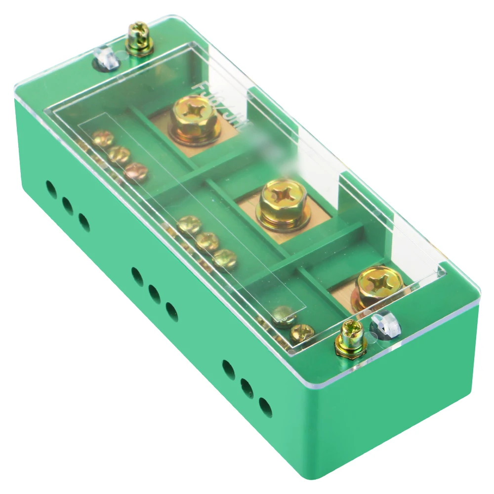3 In 6/9/12 Out Fj6 Three Phase Electrical Junction Box - Copper Terminal Block, Suitable for Distribution Box