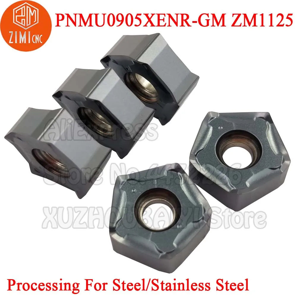 10 pz muslimgm PNMU0905 XENR PNMU 0905 PNMU0905XENR-GM ZM1125 inserti di fresatura in metallo duro utensili per tornitura lama di taglio CNC