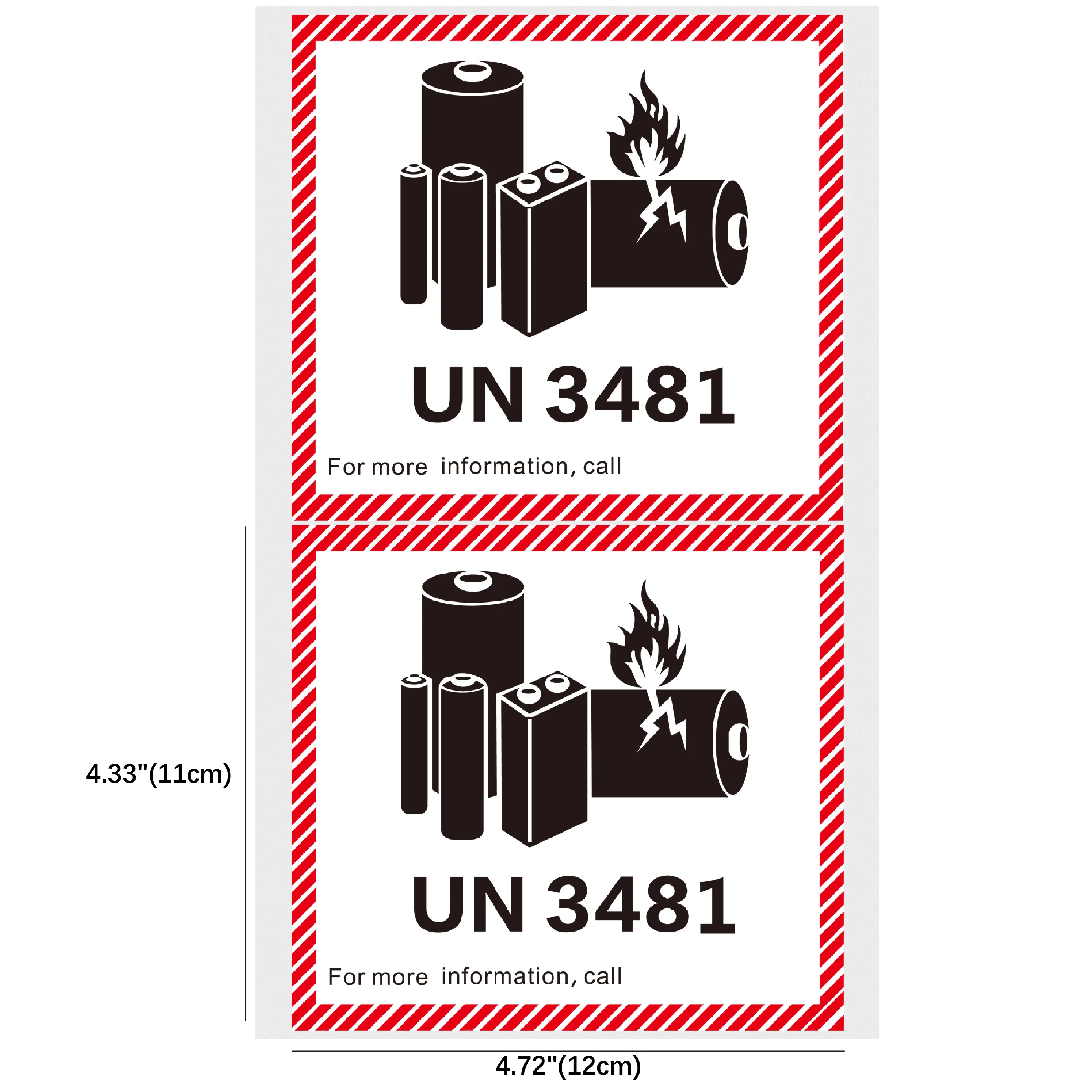 20/50/100pcs UN3481 Labels 4.7