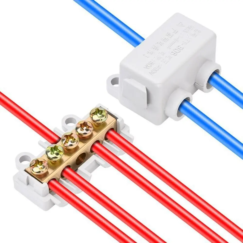 New Conductor Brass High Power Splitter Large Current Universal Quick Terminal Block Fast Connector Electrical