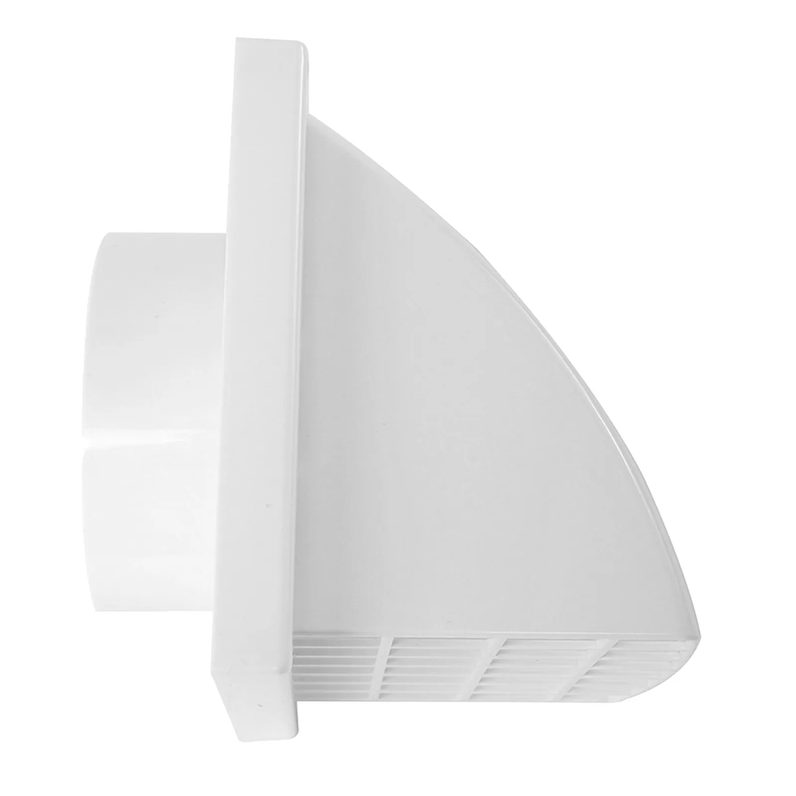 White ABS External Wall Vent Cover Range Hood Exhaust Duct Cap Outdoor Plastic Kitchen Vent Cover Backdraft Prevention