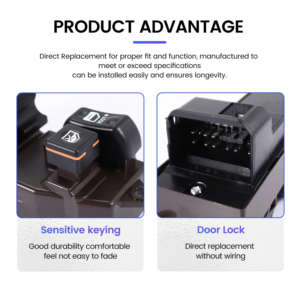 DGR-e84820-12491 84820-AA050 مفتاح رئيسي لنافذة الطاقة جانب السائق لتويوتا كورولا كامري سيينا