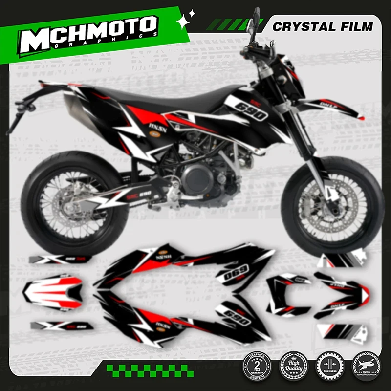 

MCHMFG For KTM 2008 2009 2010 2011 SMC690 LC4Custom Team Motorcycle Graphics Decals Stickers Kits