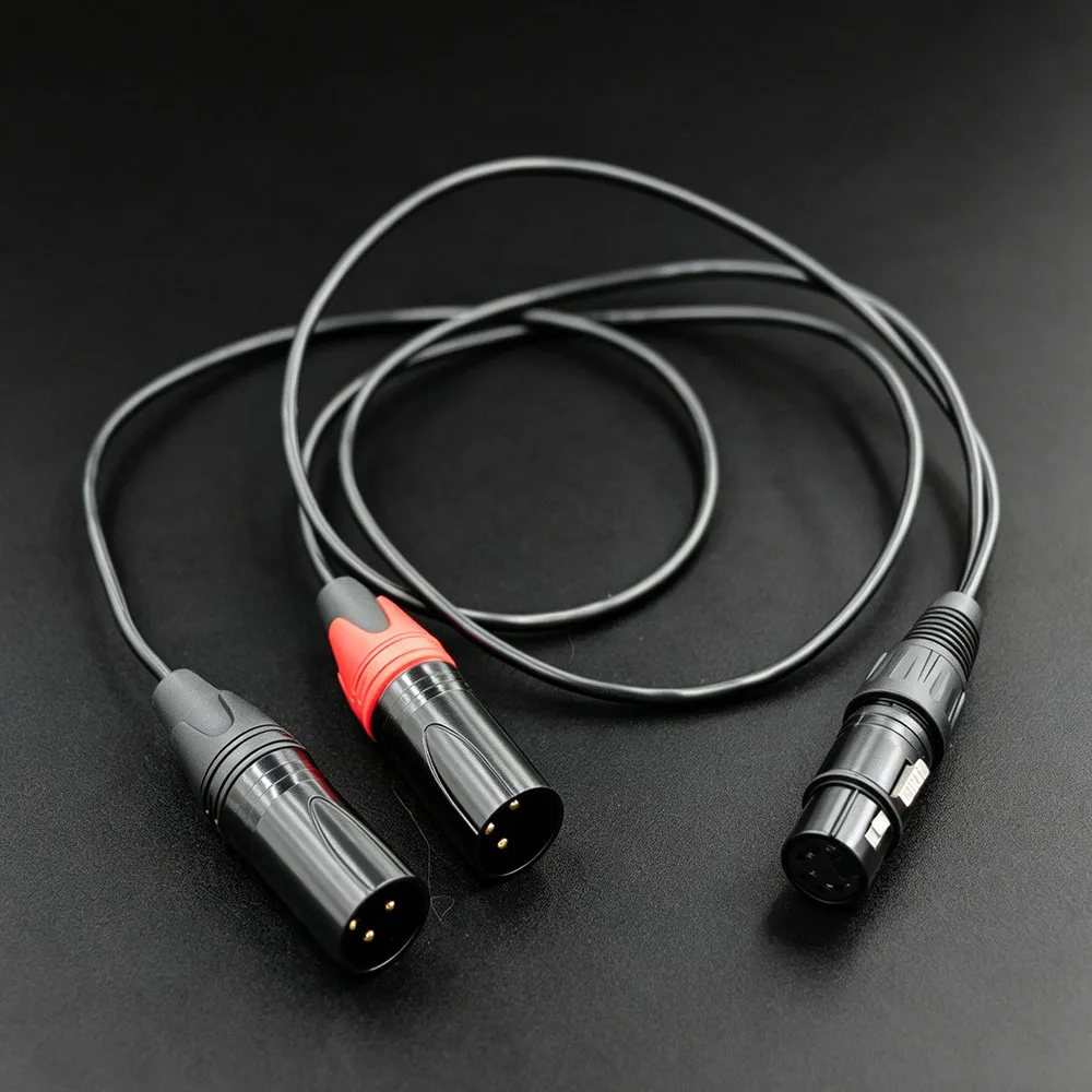 20cm-50cm XLR 5Pin 1 female to 2 male XLR 3Pin Insert Audio Splitter Cable