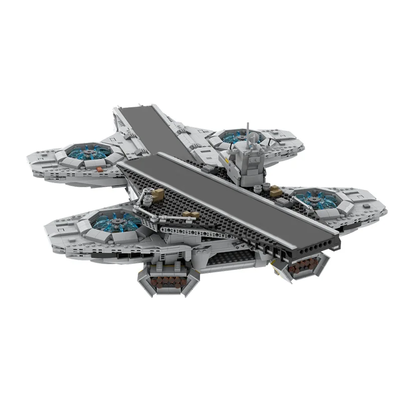 3738PCS Moc Marveling Avengers SHIELD เฮลิคอาร์เรียลการปรับเปลี่ยนบินเครื่องบิน Carrier DIY Building Blocks รถของเล่น