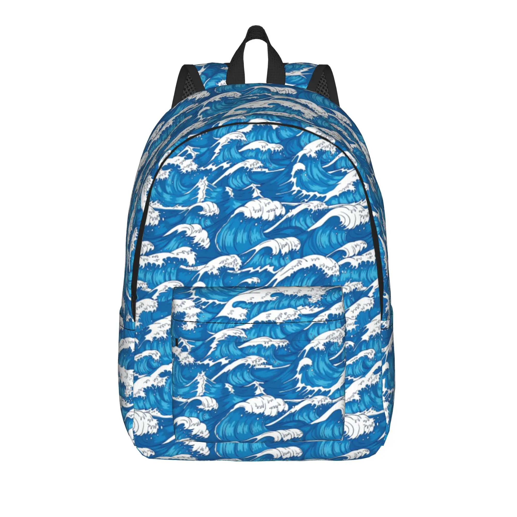 Japanese Wave    Backpack  University Backpacks Youth Colorful Pattern School Bags Kawaii Rucksack