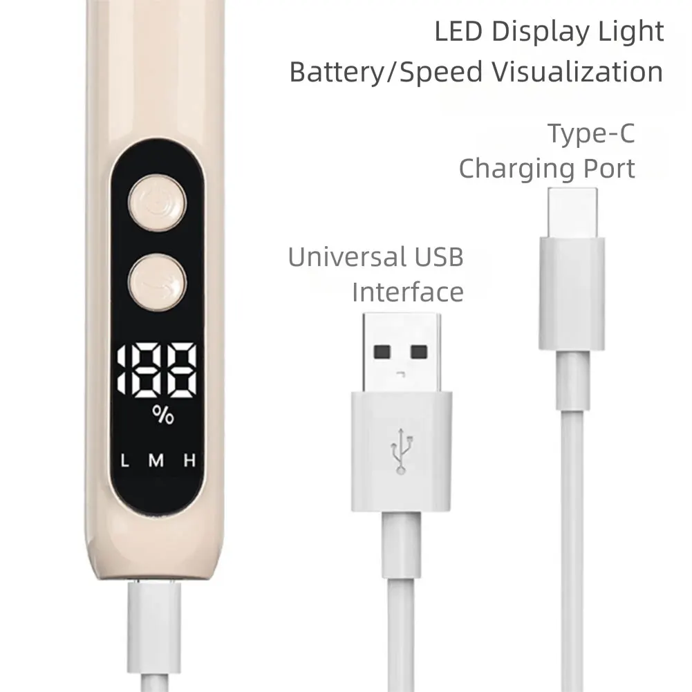 전기 네일 드릴 기계, USB 네일 파일, 휴대용 매니큐어 페디큐어 키트, 오래 지속되는 배터리 네일 드릴 펜, 여행용 네일 케어