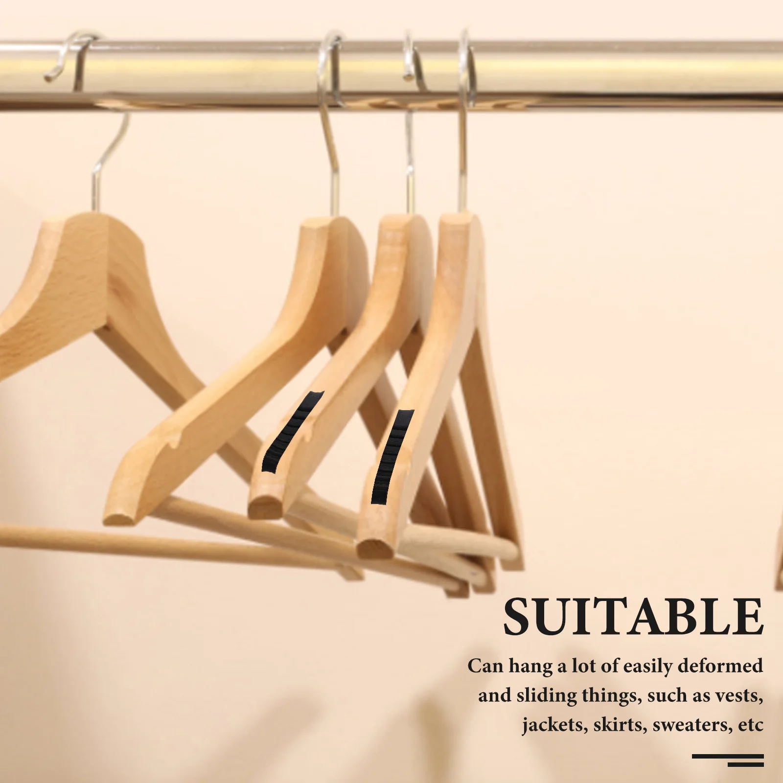 

100pcs Anti Slip Wooden Hanger Grip Strips Silicone Non Skid Clothes Hangers Pads For Clothing Store Display Home Use