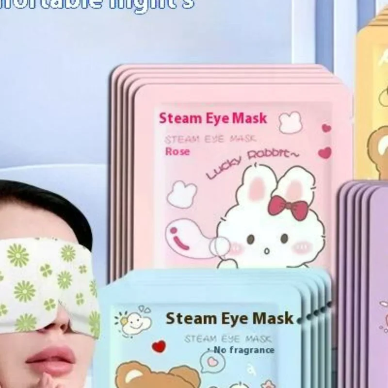 

10Pcs Hot Compress Self-heating Eye Mask Disposable Steam Eye Mask Light Blocking Sleep Steam Steam Eye Patch Sleep Eye Mask