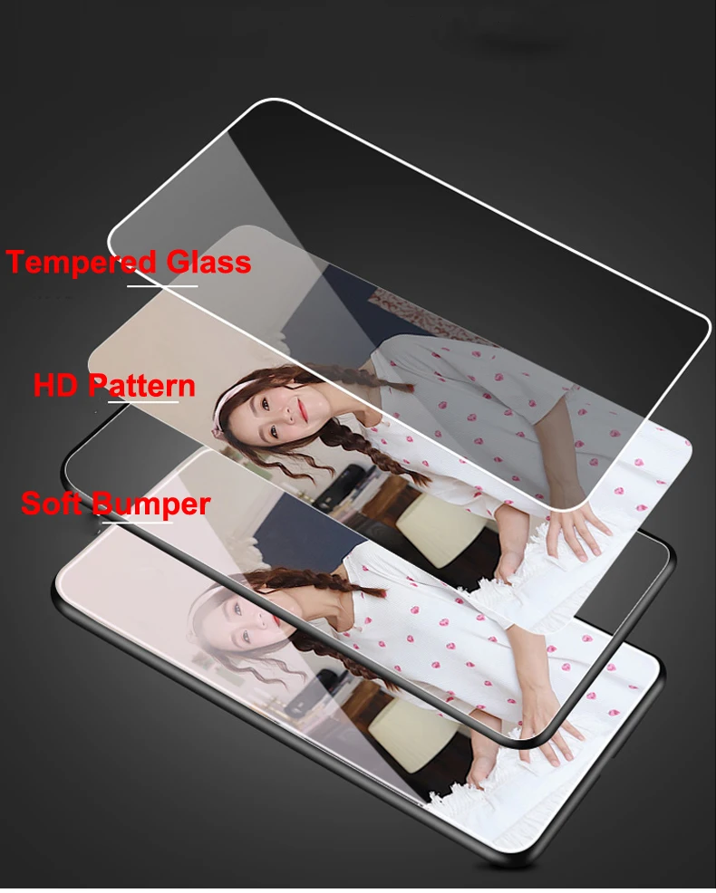 DIY Tempered Glass Case for OPPO Find X6 X5 Lite X3 X2 Neo Pro Reno 7 5 4Z 4 A96 A56 A53 A91 A94 Realme 6 GT X7 C55 Custom Cover