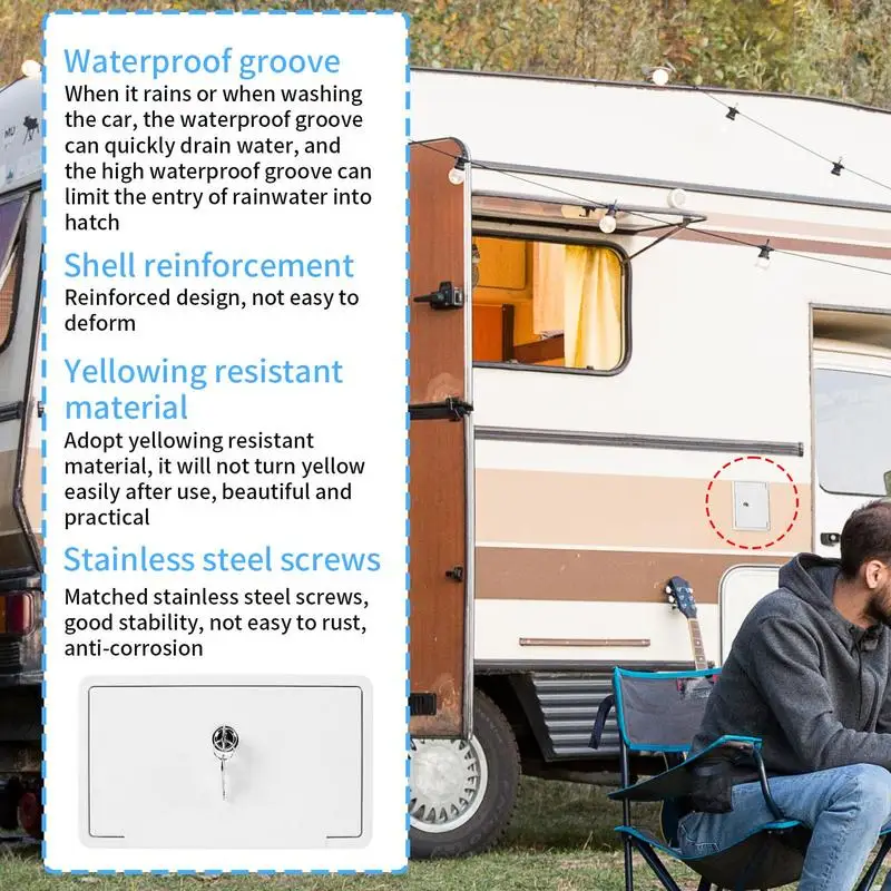 

Дверь отсека для автофургона, водонепроницаемый люк для хранения с замком, инструменты, обустройство дома для крыши, потолка, пола, окна, домашних пользователей