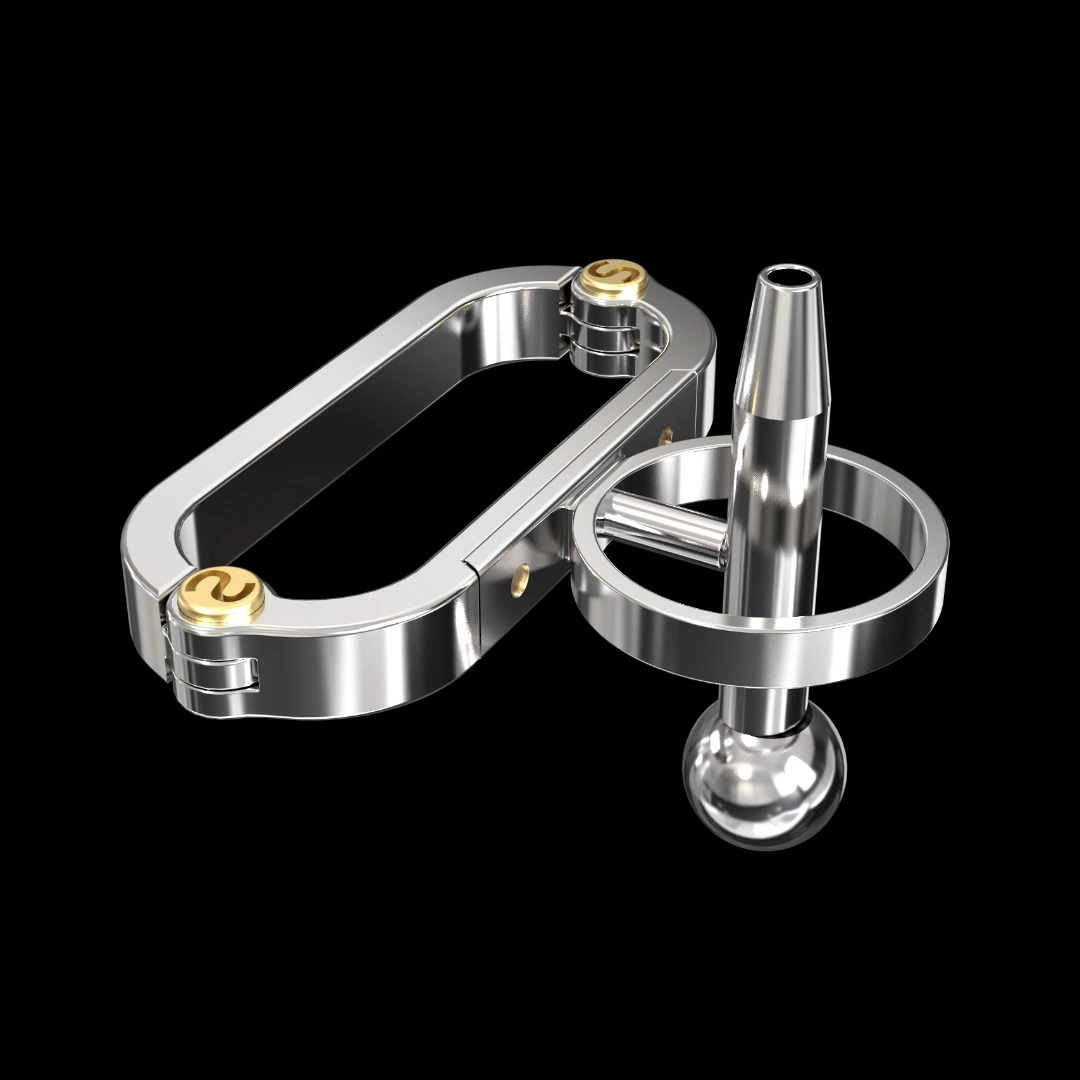 Stainless Steel The COCKLE Male Chastity Device Metal PA Cock Cage Penis Ring Bondage Belt Fetish Lock Adult Sex Toys S004