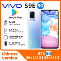 Vivo S9e 5g 6.44inch CPU Dimensity 820 SmartPhone AMOLED 90hz Screen 64MP Camera  33W Charg Android Original Used Phone