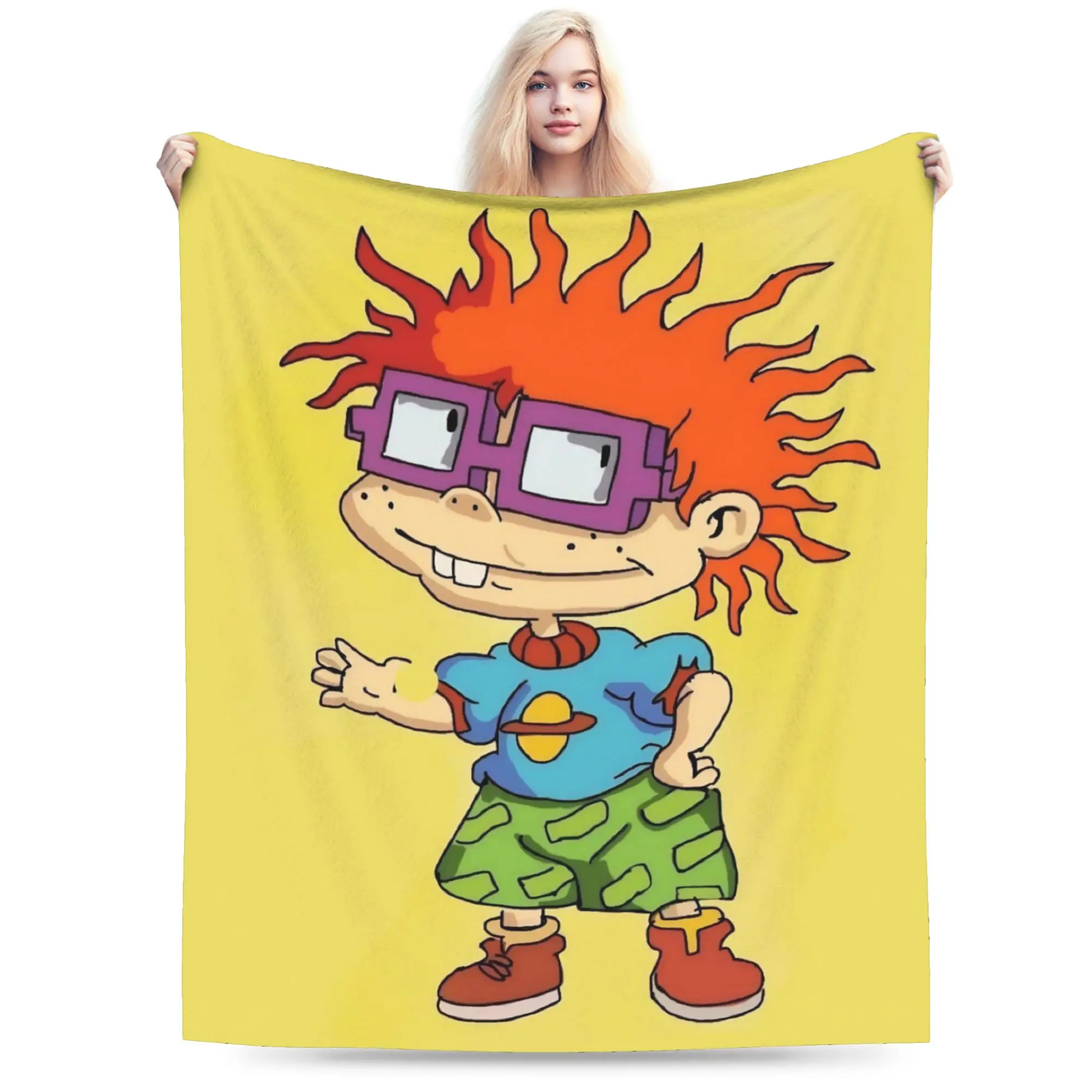 Cartoon R-Rugrats Printed Blanket For Men Women Cozy Soft  Throw Blankets for Bed 50x60 Inches Multi-size
