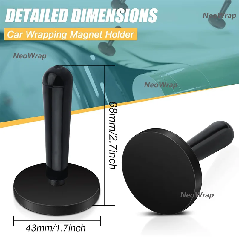 

10PCS Car Wrapping Strong Window Tint Sticker Car Film Fix Tool Magnetic Holder Vehicle Car Wrap Gripper Fixer Sign Tools