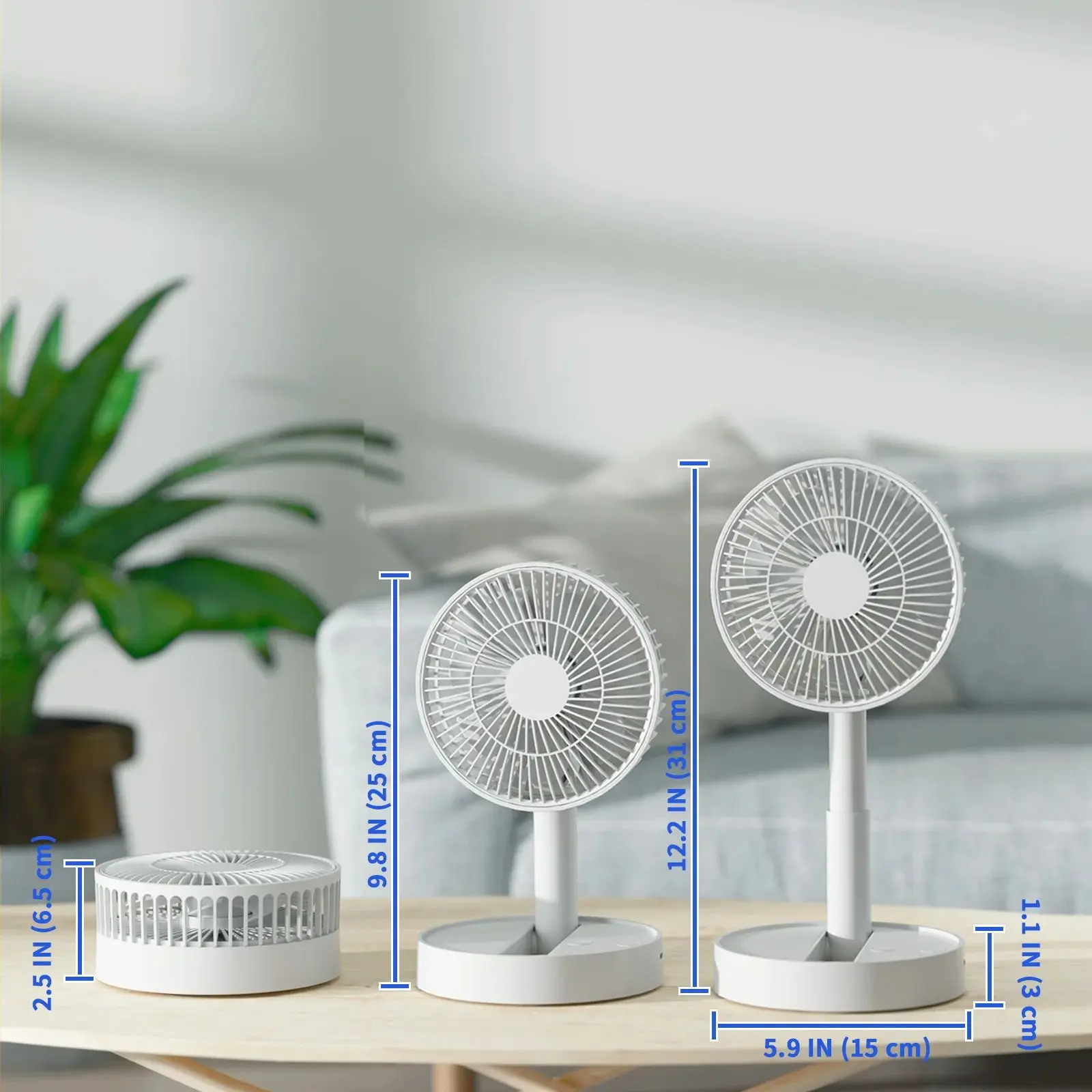 Foldable Mini USB Table Fan 3 Adjustable Speed Battery Powered Cooling Fan For Bed Indoor Outdoor 2026 New Portable Fan image 3